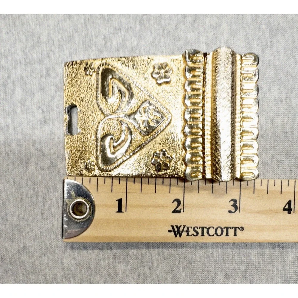 Alexis Kirk Gold Belt‎ Buckle Replacement Panel 3.5